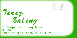 terez baling business card